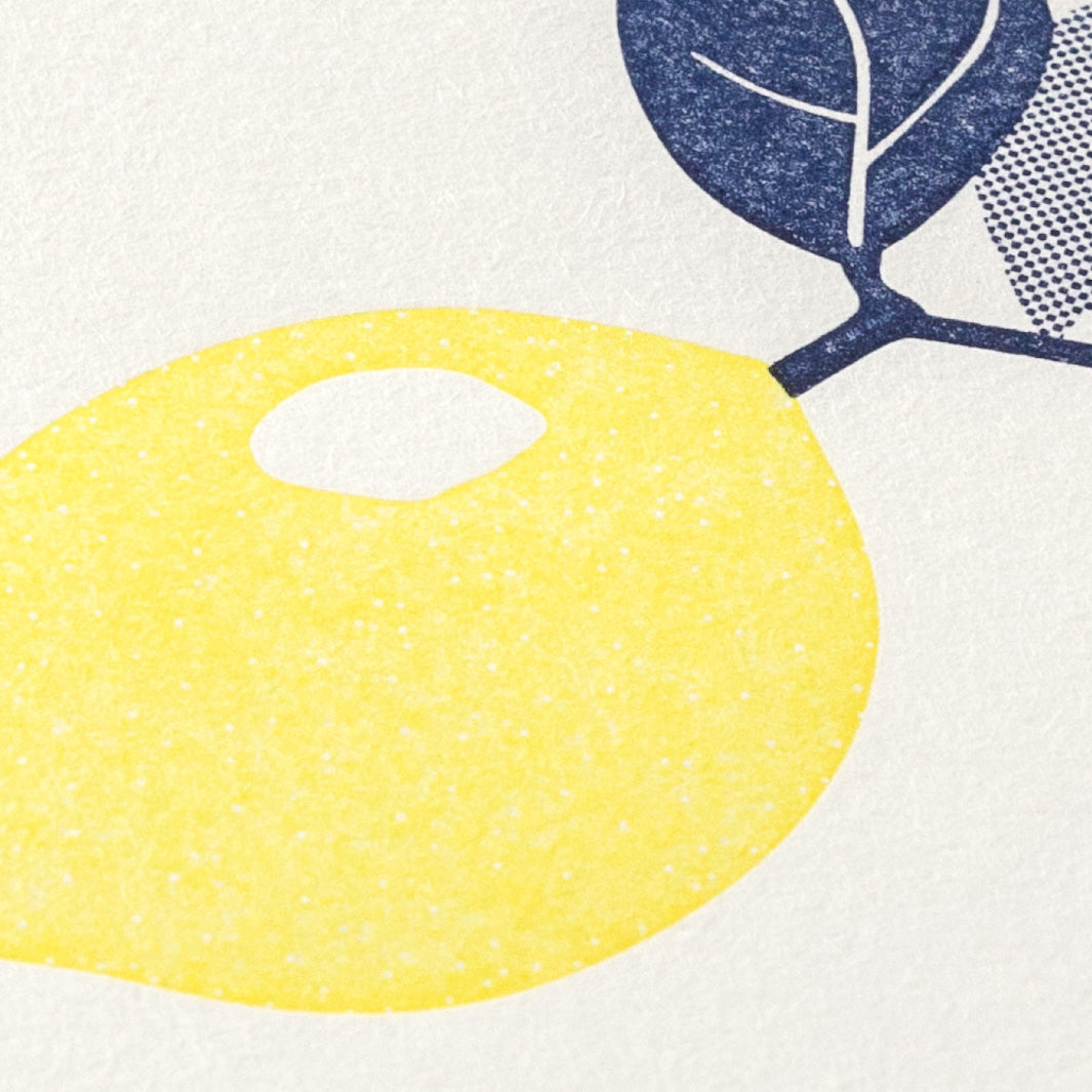 Set of 8 Letter Papers and 4 Envelopes - LetterPress - Lemons