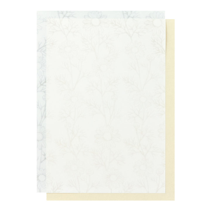 Block of 18 Writing Papers - Ivies, Chamomiles and Snowberries - 17.7 x 25cm (B5)