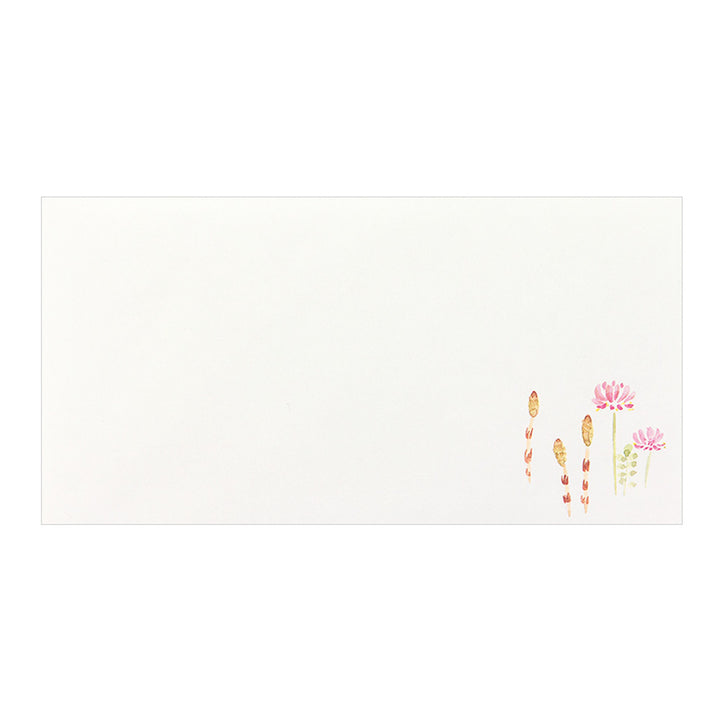 photo packshot du motif d'une enveloppe du lot de 8 enveloppes japonaises « fleurs 4 saison » de la marque midori