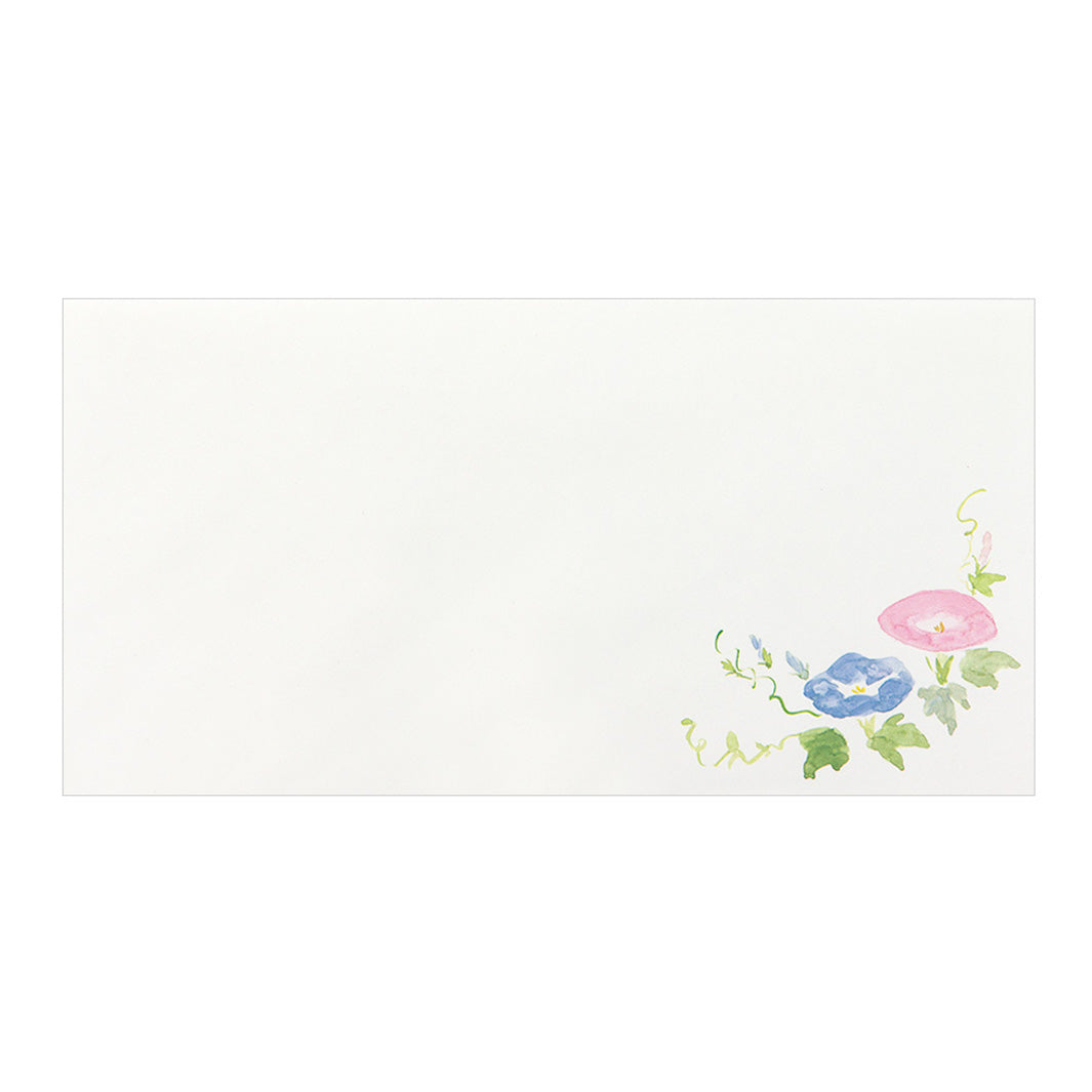 photo packshot du motif d'une enveloppe du lot de 8 enveloppes japonaises « fleurs 4 saison » de la marque midori