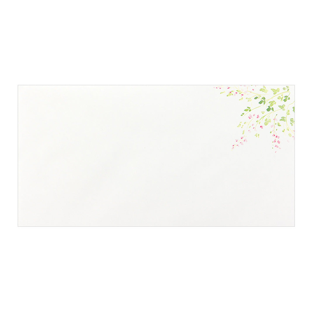 photo packshot du motif d'une enveloppe du lot de 8 enveloppes japonaises « fleurs 4 saison » de la marque midori