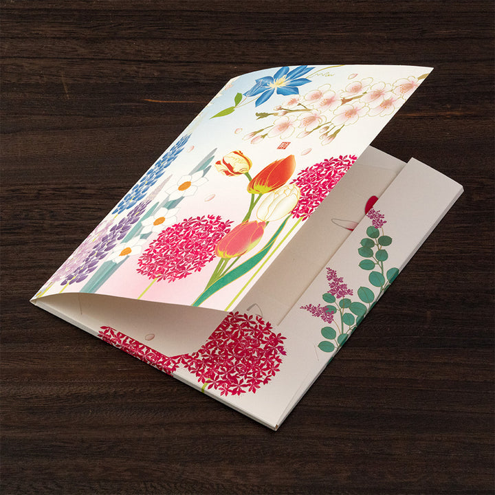 Set de Correspondance - Papiers, Cartes et Enveloppes - Fleurs Roses