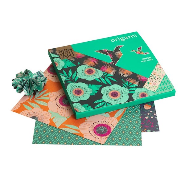 36 papiers origami imprimés - GREEN - Mini Labo, Mon Petit Art-Papier origami-AdelineKlam