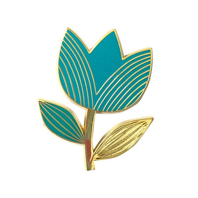 Pin's Tulipe Graphique Turquoise Mini Labo