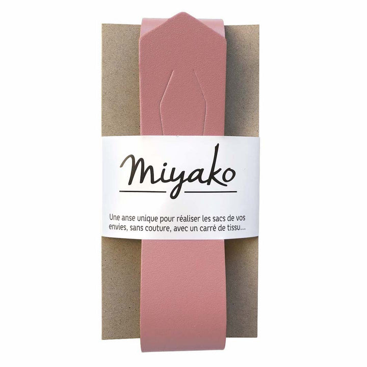 Miyako leather handle for furoshiki bag - Canyon