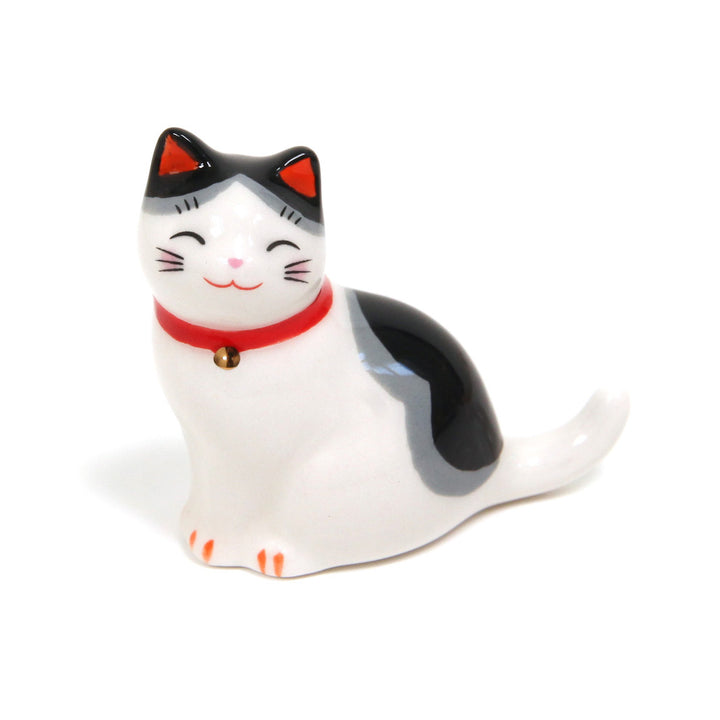 Sitting Cat - Chopstick Holder - Speckled, Black and Gray