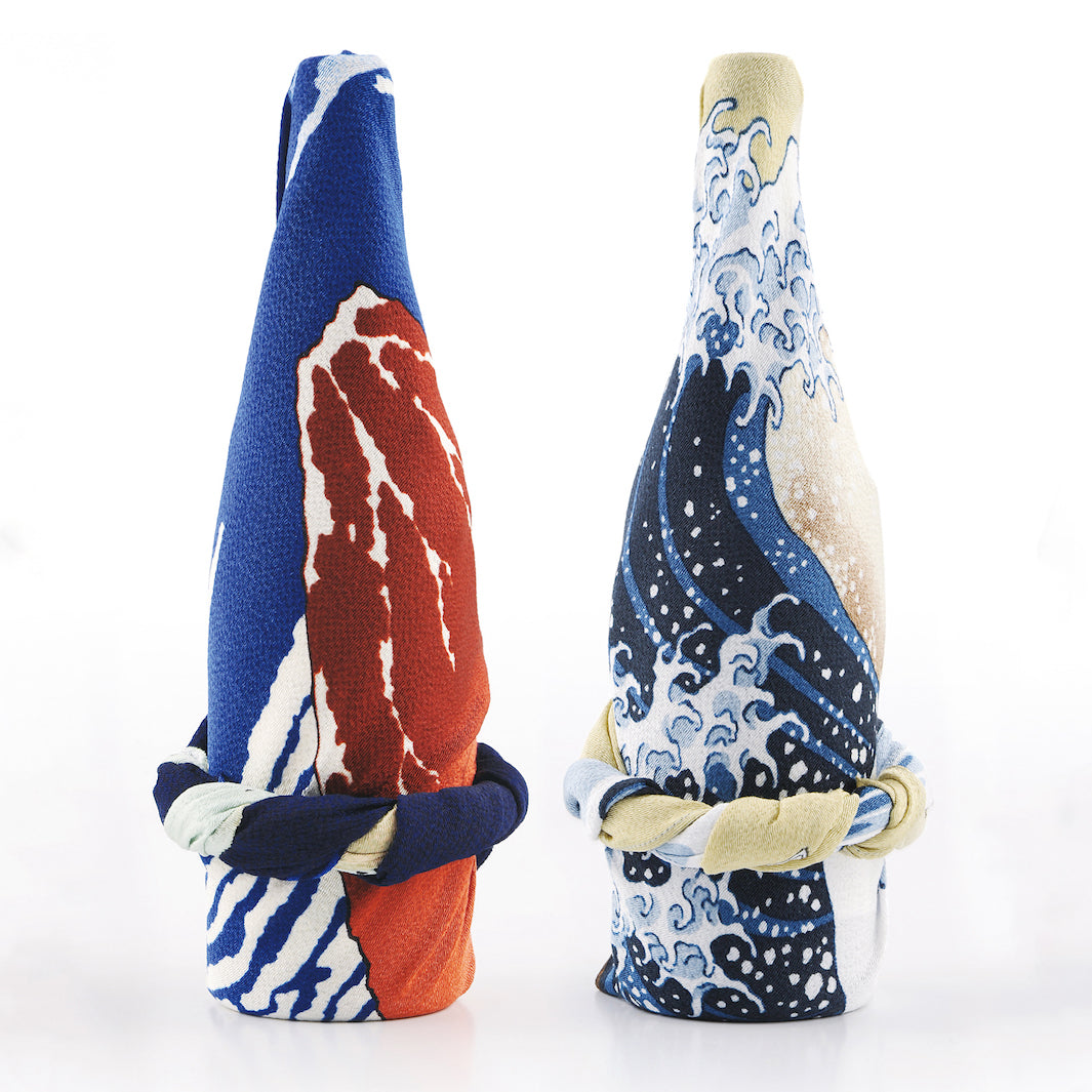 Furoshiki - Red Fuji - Navy Blue - Ukiyo-e - 68x68cm