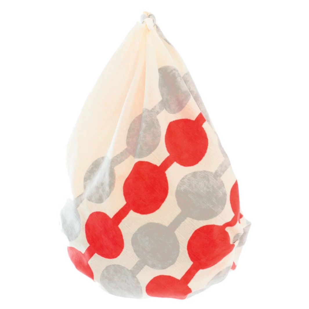 Furoshiki - Dango - Beige, Red and Gray - Yumeji Takehisa - 90x90cm