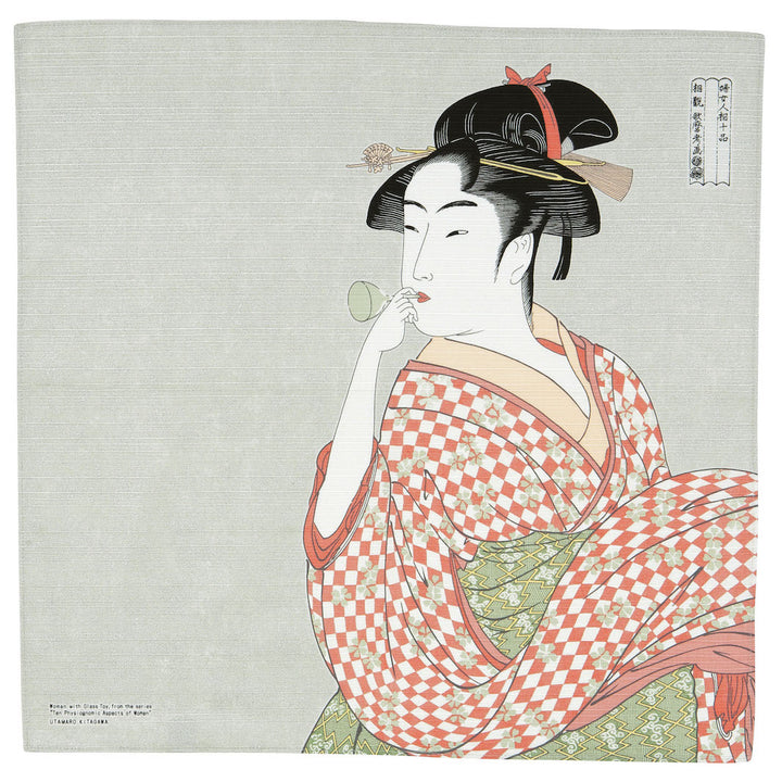 Furoshiki - Woman Print - Ukiyo-e - 48x48cm