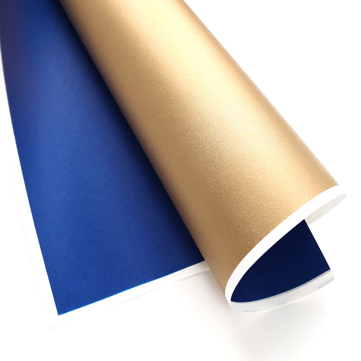 Japanese Paper - Plain, Double Sided - Blue and Gold - M959
