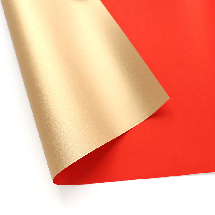 Japanese Paper - Plain, Double Sided - Red and Gold - M960 