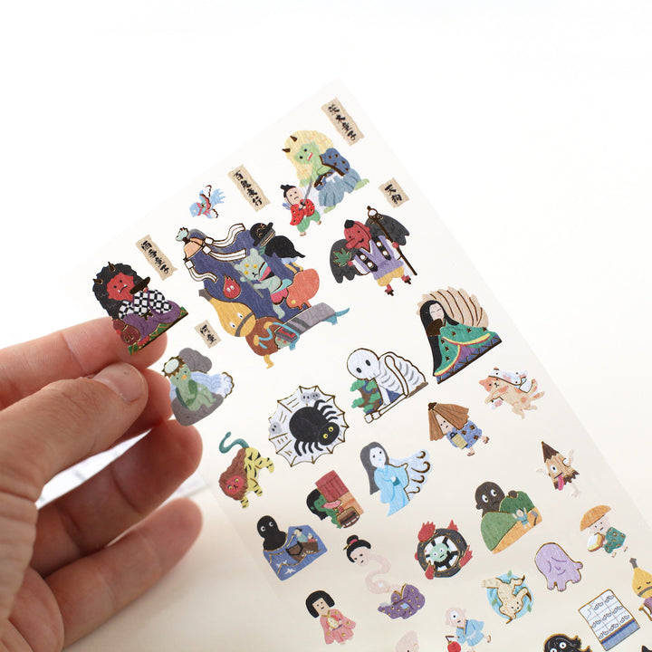 Planche de 38 stickers japonais - Yokai