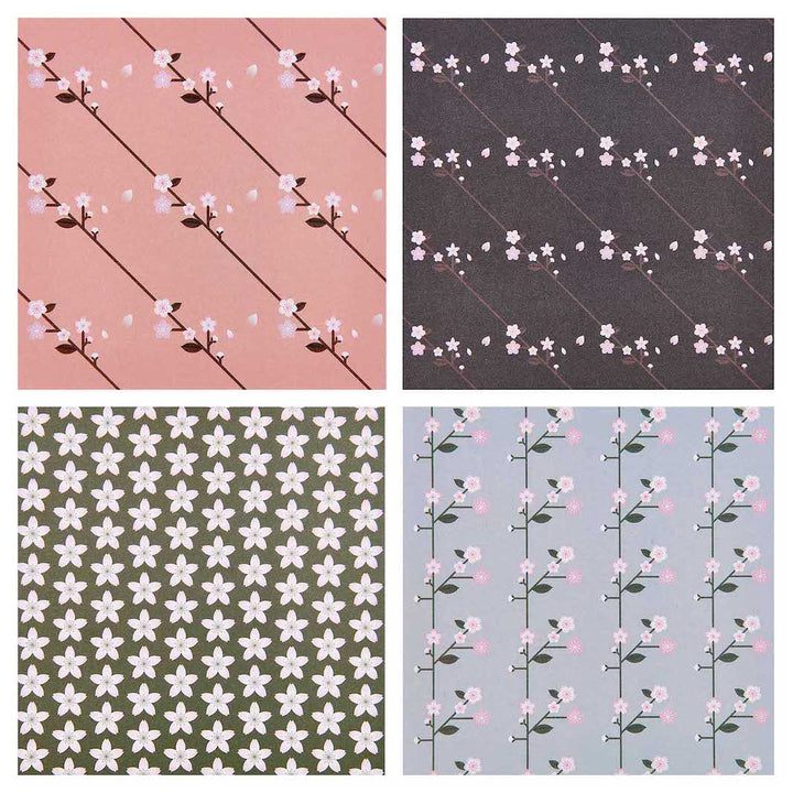 50 Patterned Origami Papers - Cherry Blossom - 10 patterns - 15x15 cm