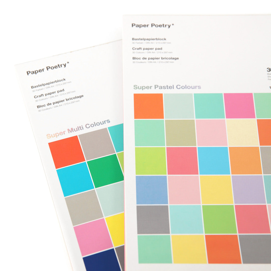 Bloc de 30 feuilles de papier - Multicolore - 160g/m²