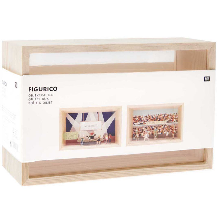 Boîte Vitrine Décorative en Bois - Rectangulaire
