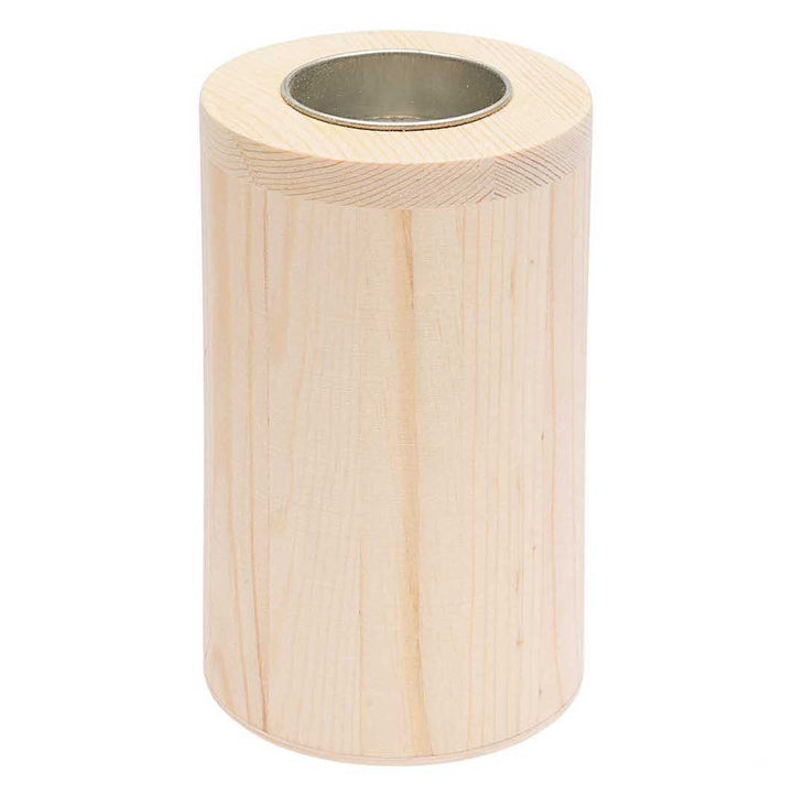 Round Wooden Candle Holder - 2 Sizes to Choose From 