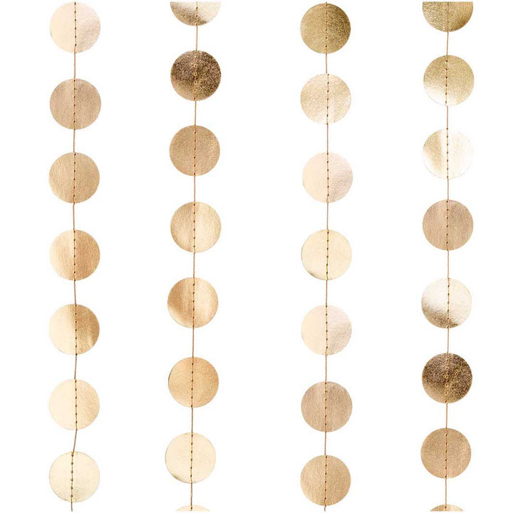 Sewn Paper Garland - Smooth Gold - 38mm