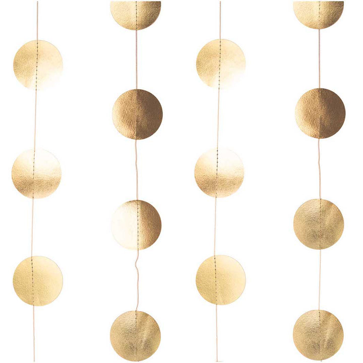 Sewn Paper Garland - Smooth Gold - 79mm