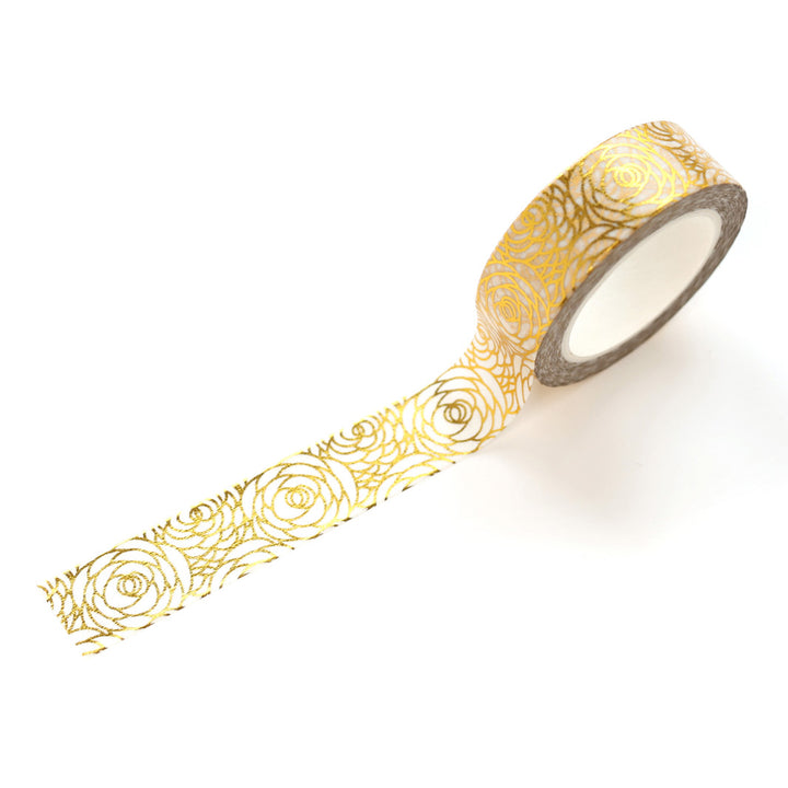 Decorative Adhesive Tape - Graphic Roses - Gold