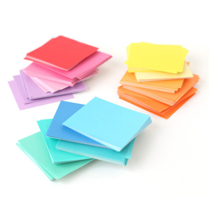 1005 Papiers Origami Multicolores - Tons Doux - 15 couleurs - 7 x 7 cm