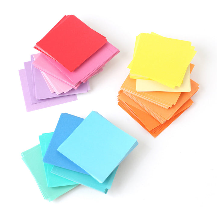 1005 Papiers Origami Multicolores - Tons Doux - 15 couleurs - 7 x 7 cm
