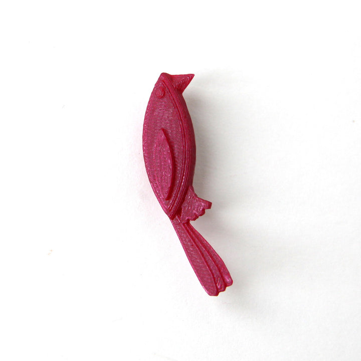 Brooch - Little Bird - Bright Raspberry Pink