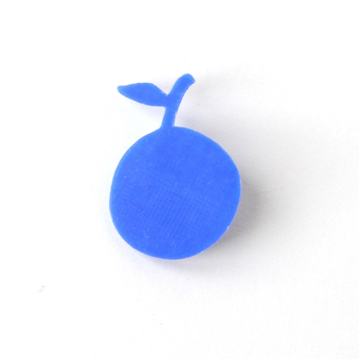 Broche - Pomme - Bleu Persan