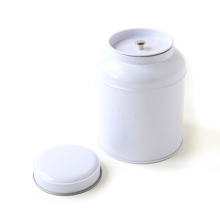 Metal Tea Box to Decorate - Dome - White - 125g