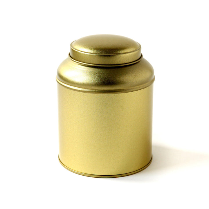 Metal Tea Box to Decorate - Dome - Gold - 125g