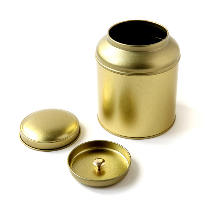 Metal Tea Box to Decorate - Dome - Gold - 250g