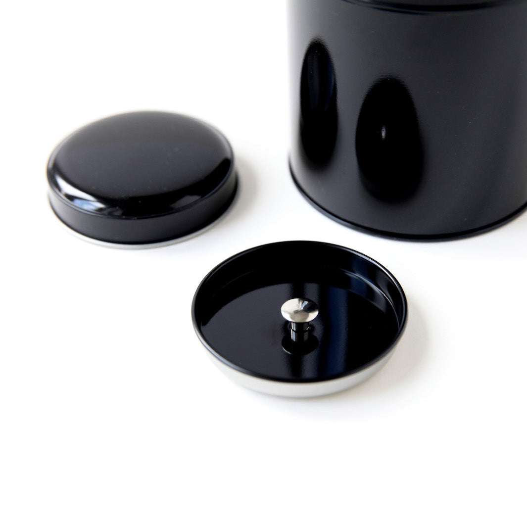 Metal Tea Box to Decorate - Dome - Black - 125g