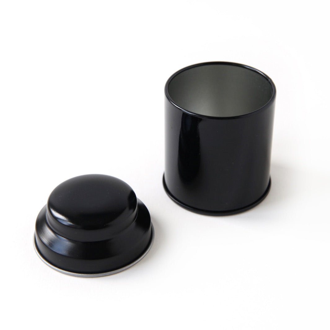 Metal Tea Box to Decorate - Dome - Black - 25g