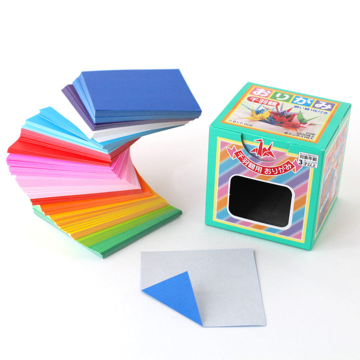 1000 Papiers Origami Multicolores - Tons Vifs - 20 couleurs - 7 x 7 cm